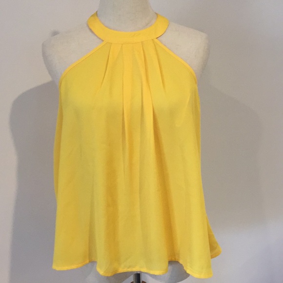 Temt Tops - Temt yellow halter top